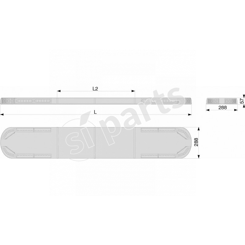XPERT LIGHTBAR 48 12-24V AMBRA IR