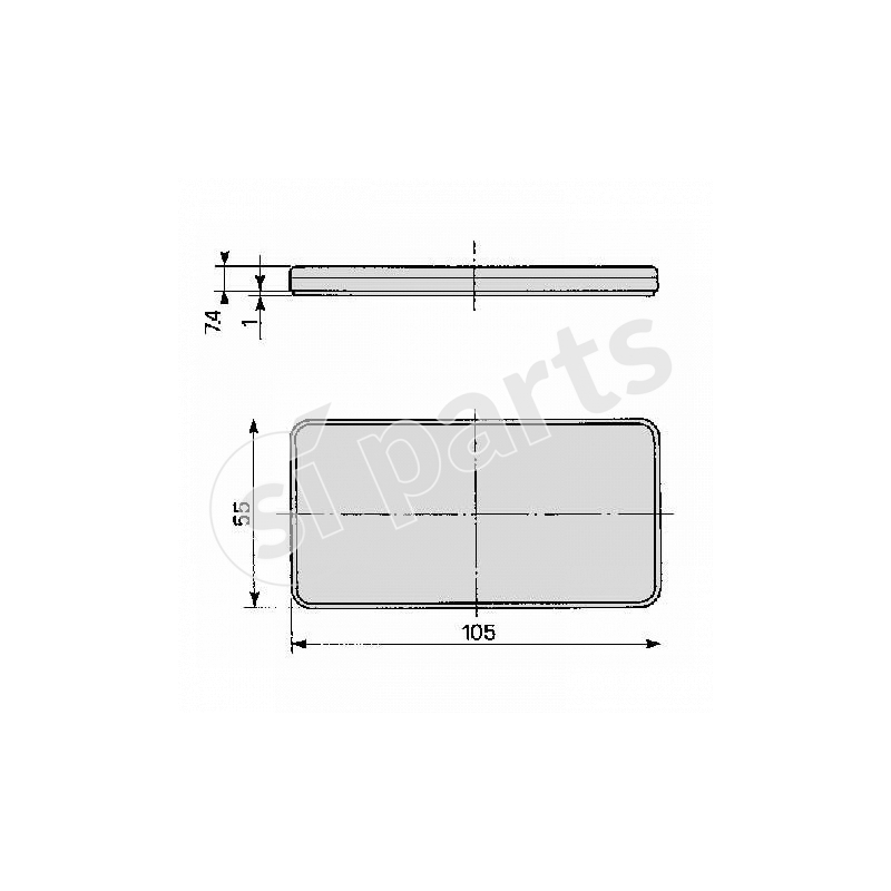 CATADIOTTRO RETTANG.ARANCIO IR