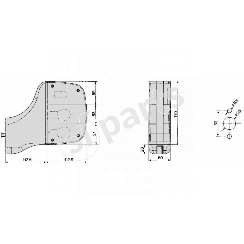 FAN LAT DX (ECE) IR 12V