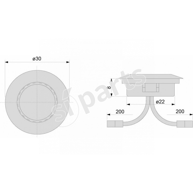 PLAFONIERA DA INCASSO 12V IR