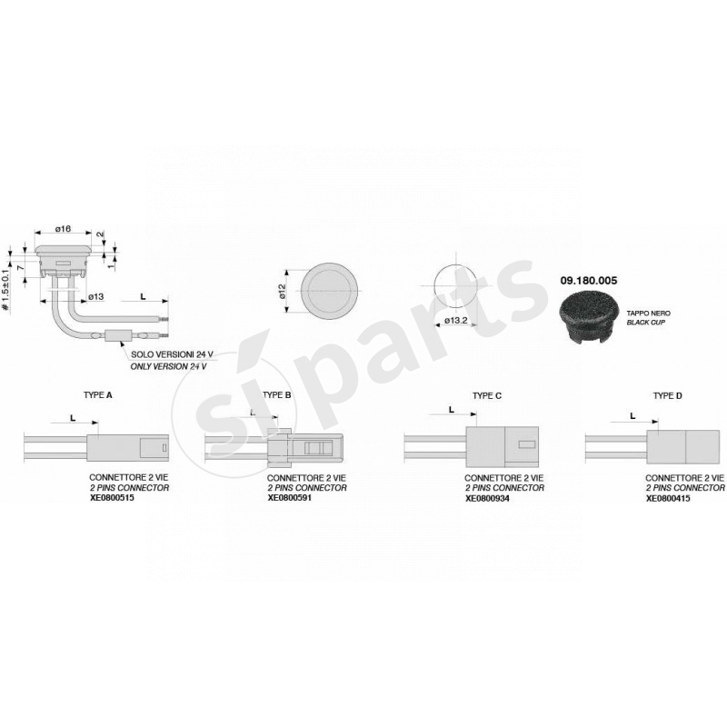 INDIC OTTICO ROSSO II 12V