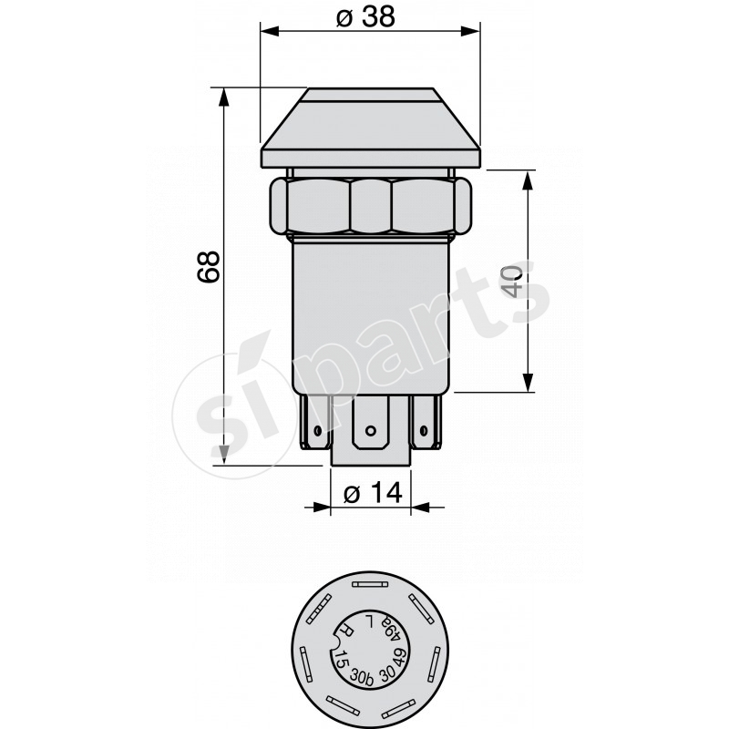 FRONT WHEEL DRIVE BUTTON SWITCH