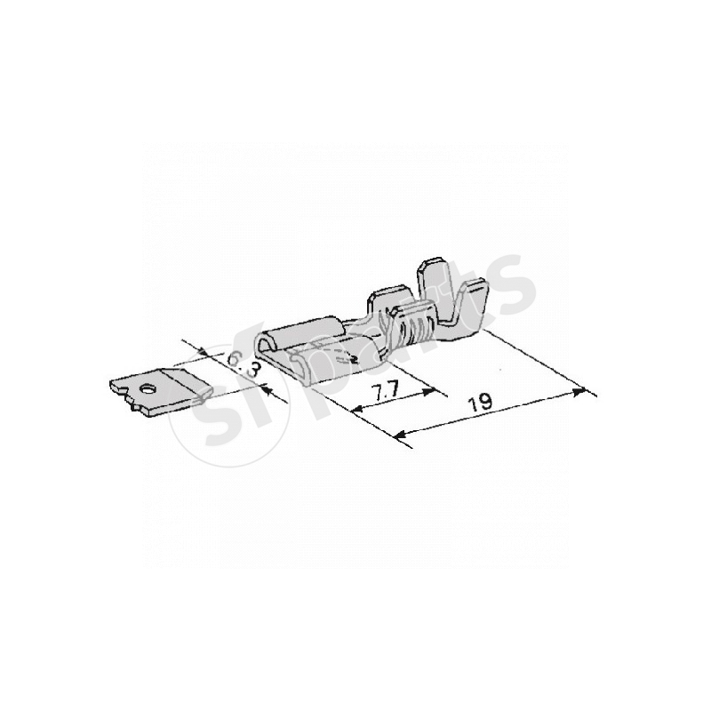 FEMALE TERMINAL WITH LOCKING NOTCH