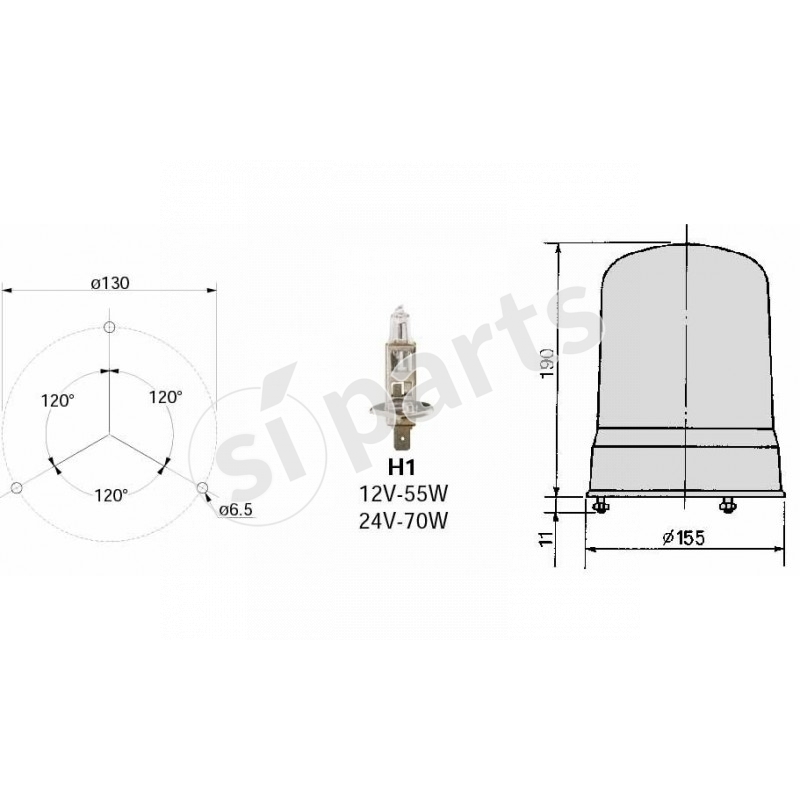 FANALE ROTANTE IR 12V