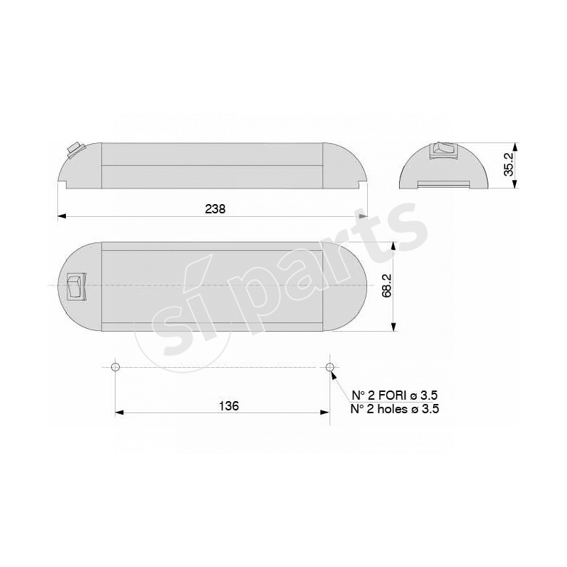 PLAFONIERA LED BIVOLT 12/24V II