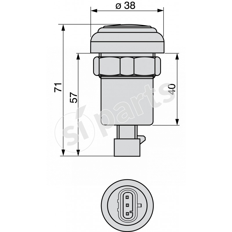 ROCKSHAFT UP PUSH BUTTON SWITCH