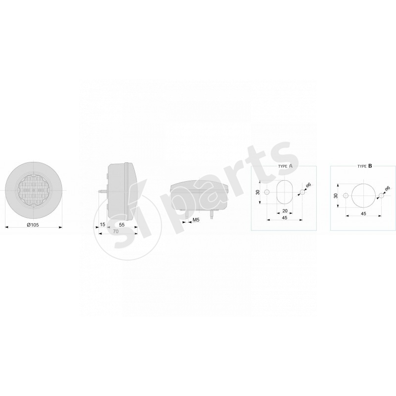 FAN ANT LED-STROBO BLU +CATA INC