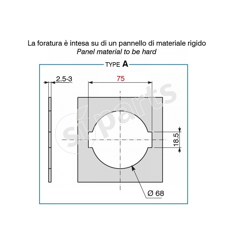FAN. POST. DIAM. 80 POS/STOP MOLLE