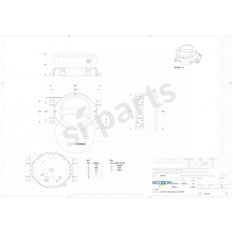 AVVOLGICAVO 3B6 8(17) MT 1P1A + COL 3P