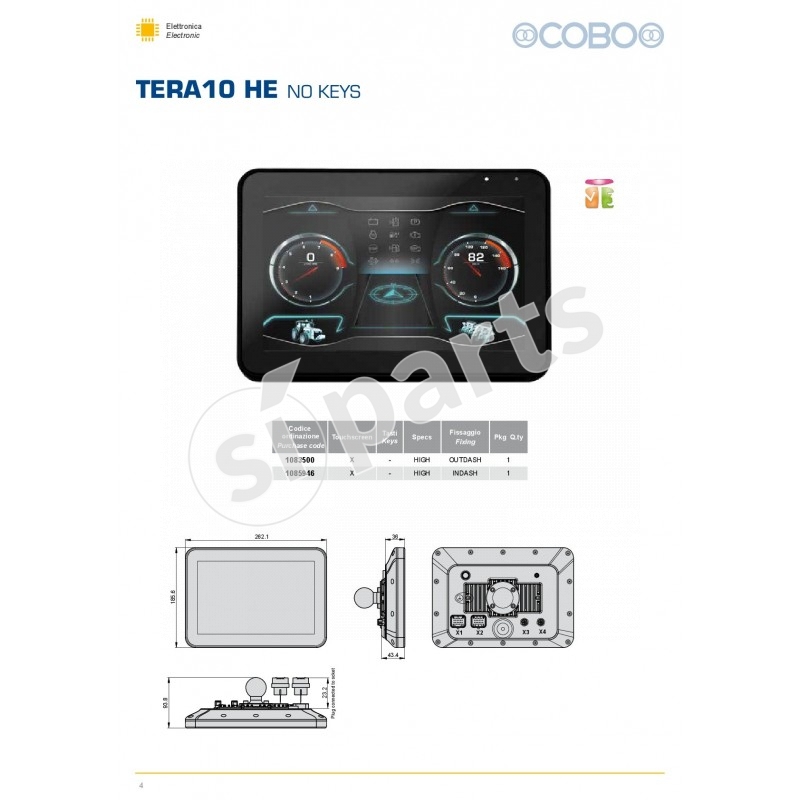 DISPLAY TERA 10 HE SENZA TASTI OUTDASH 3B6