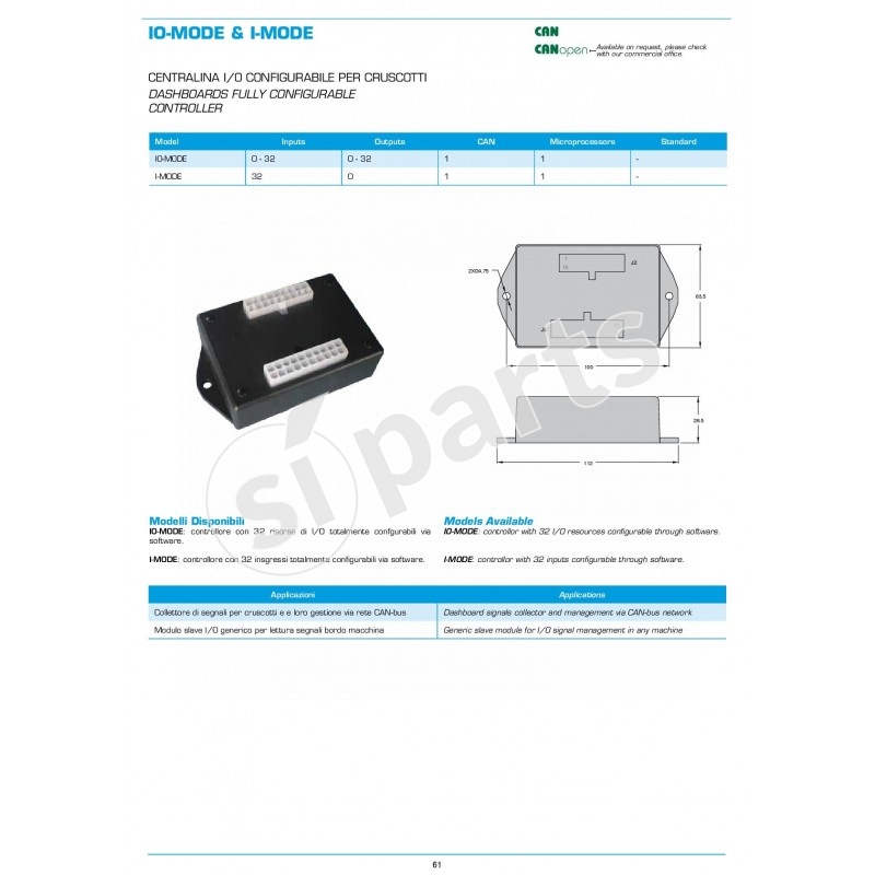 IO-MODE FW STD PARAMETRI STD