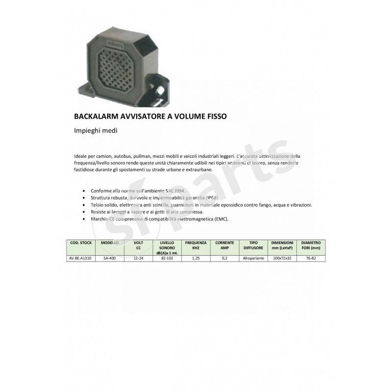 BACKALARM HORN