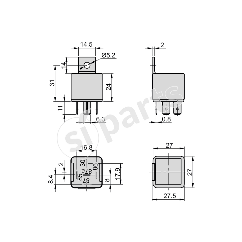 RELAY 24V 20/10A