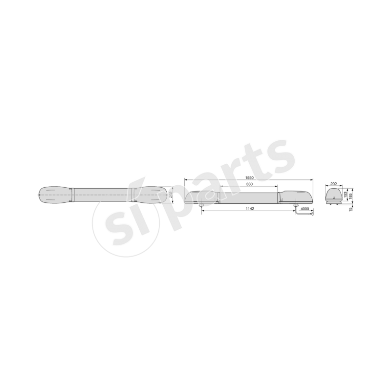 BARRA LUMINOSA L. 1550 AMBRA