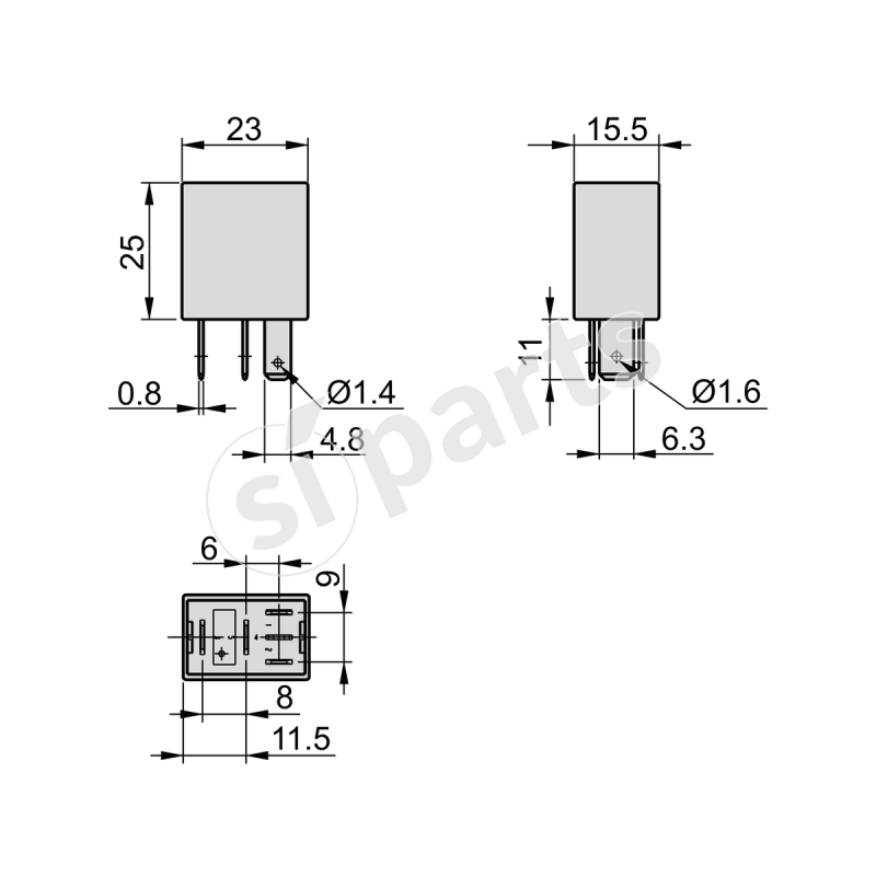 MICRORELE' 24V 20/10A SCAMBIO