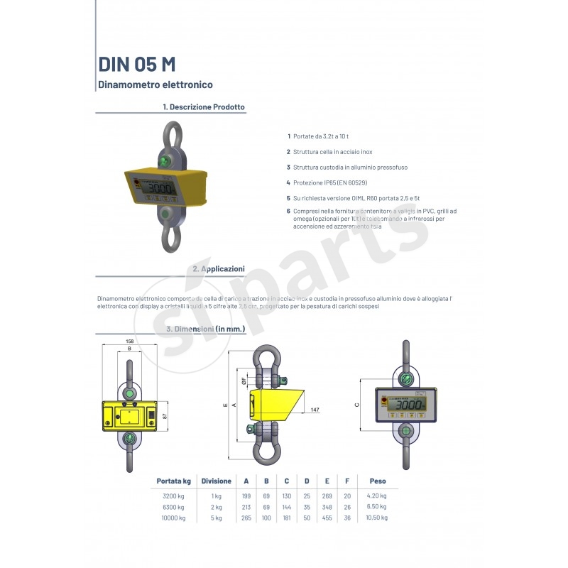 DINAMOMETRO 05 M (KG 3200)