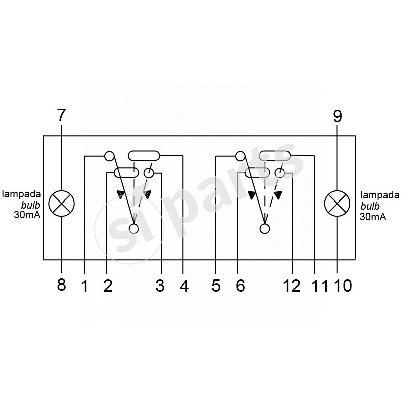 PULSAN.BASCUL IR 12V 2 LAMP 0.4W