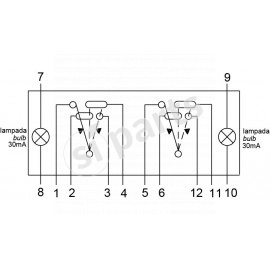 PULSAN.BASCUL IR 12V 2 LAMP 0.4W