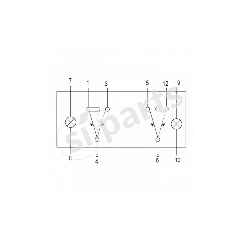 COMMUT.BASCUL.IR CON LAMPADA 12V